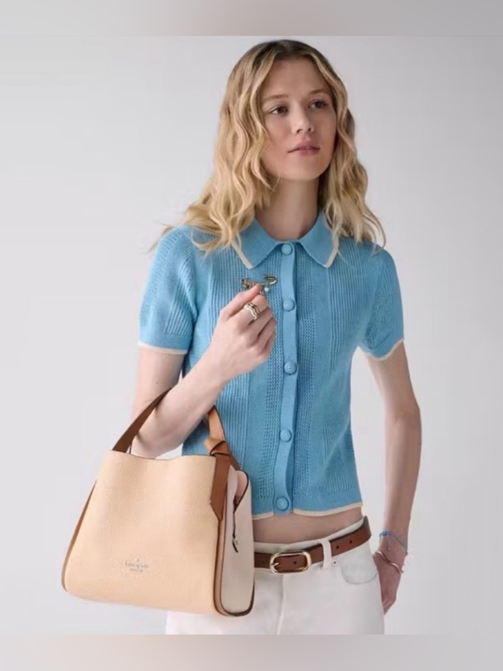 Kate Spade Knott Color-block Convertible Crossbody Tote Bag.